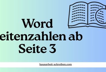 Word Seitenzahl Ab Seite 3