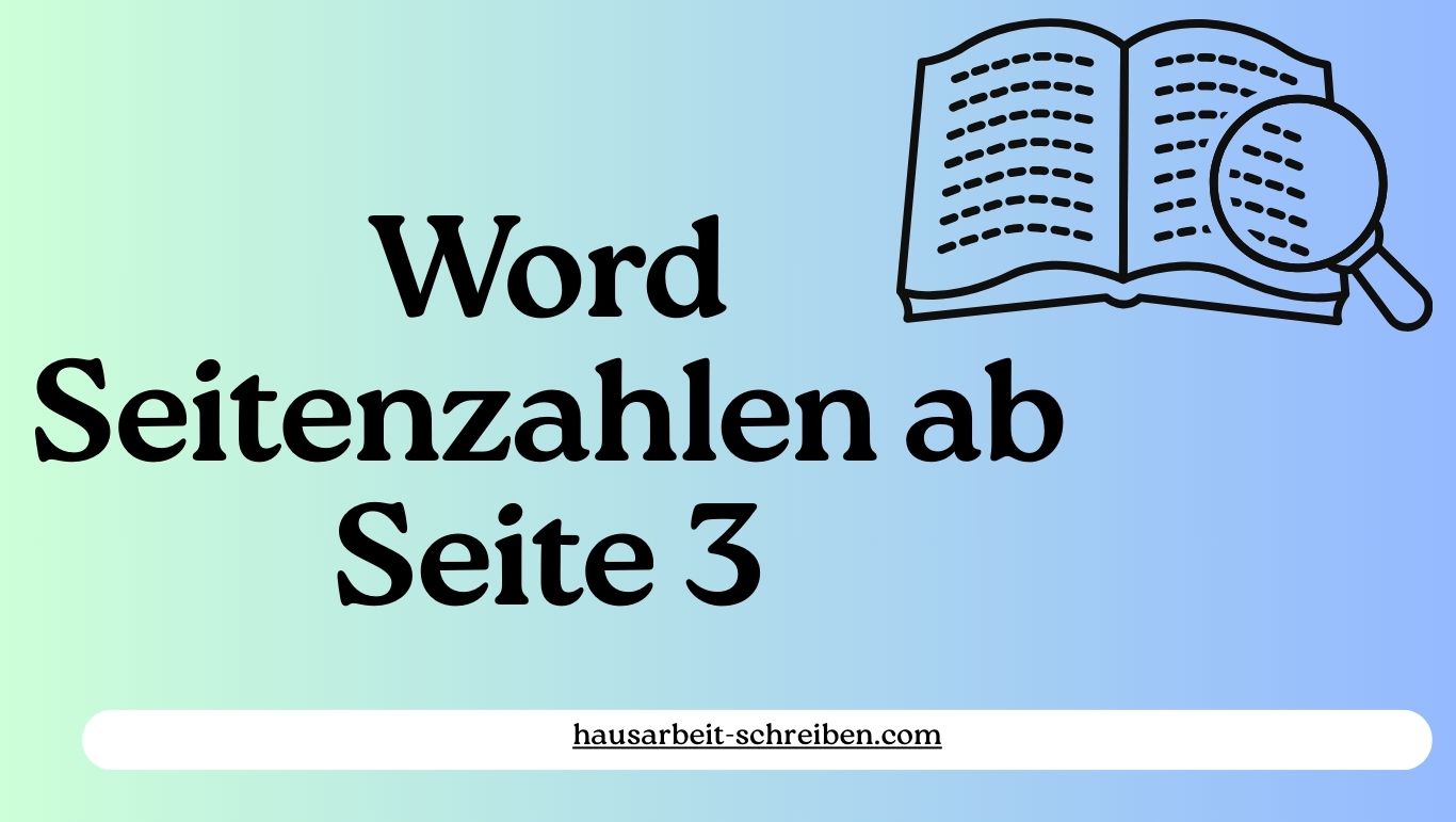 word seitenzahl ab seite 3