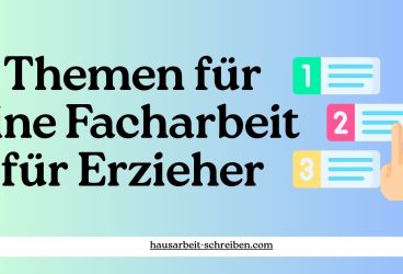 Themen Für Eine Facharbeit Für Erzieher