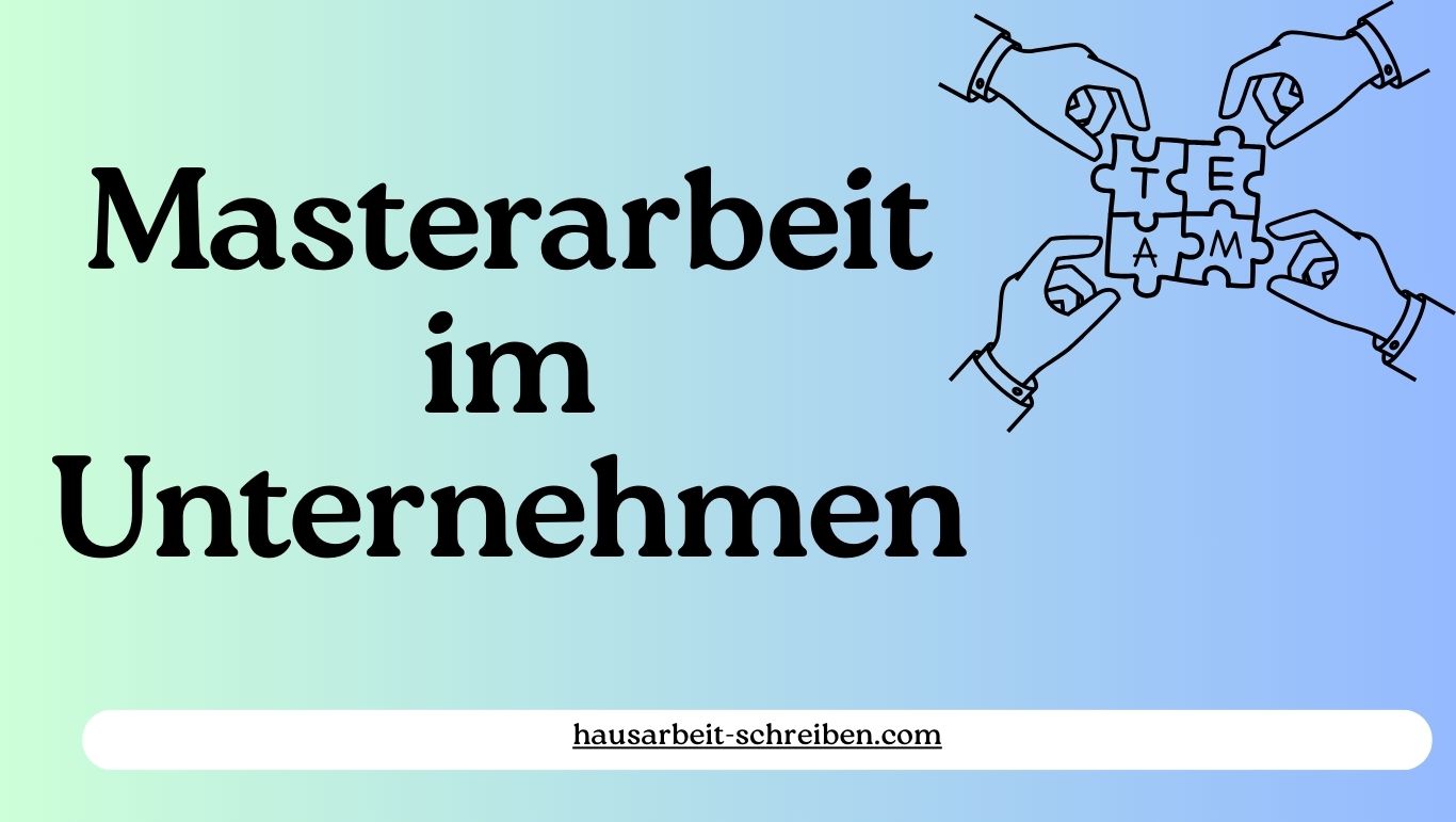 Masterarbeit im Unternehmen