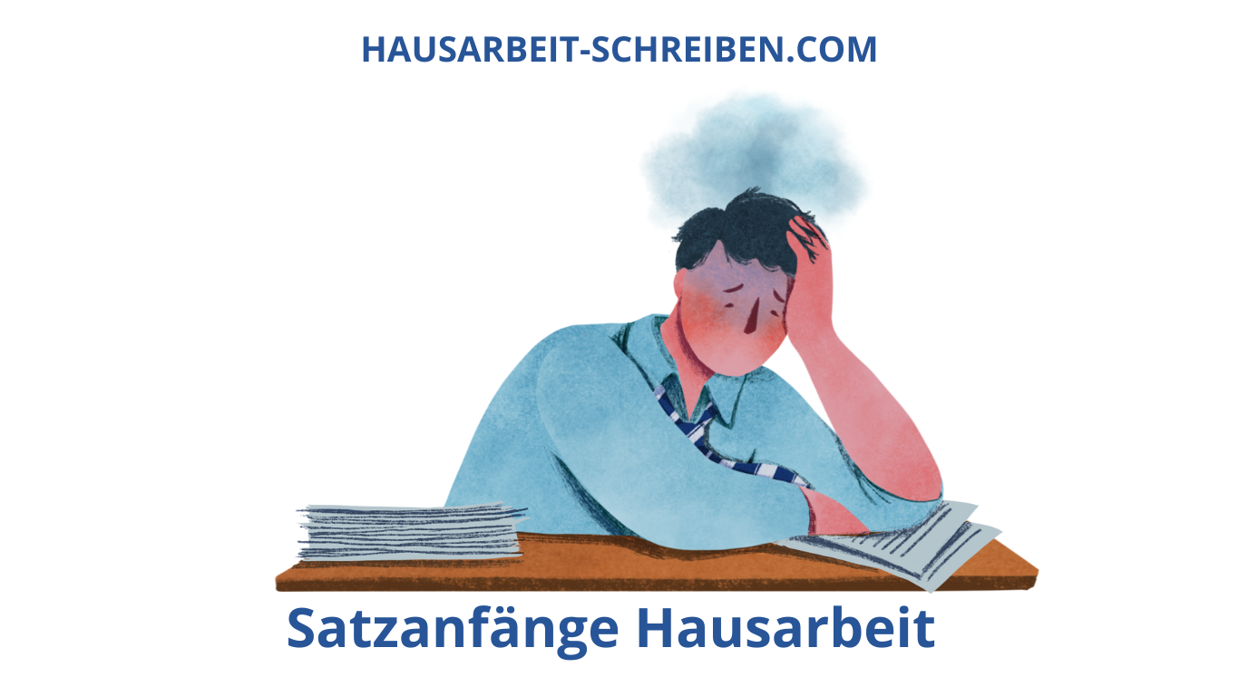 Satzanfänge Hausarbeit