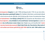 Thema: Beschreibung eines historischen Ereignisses