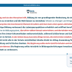 Thema: Vortrag über die Bedeutung von Bildung